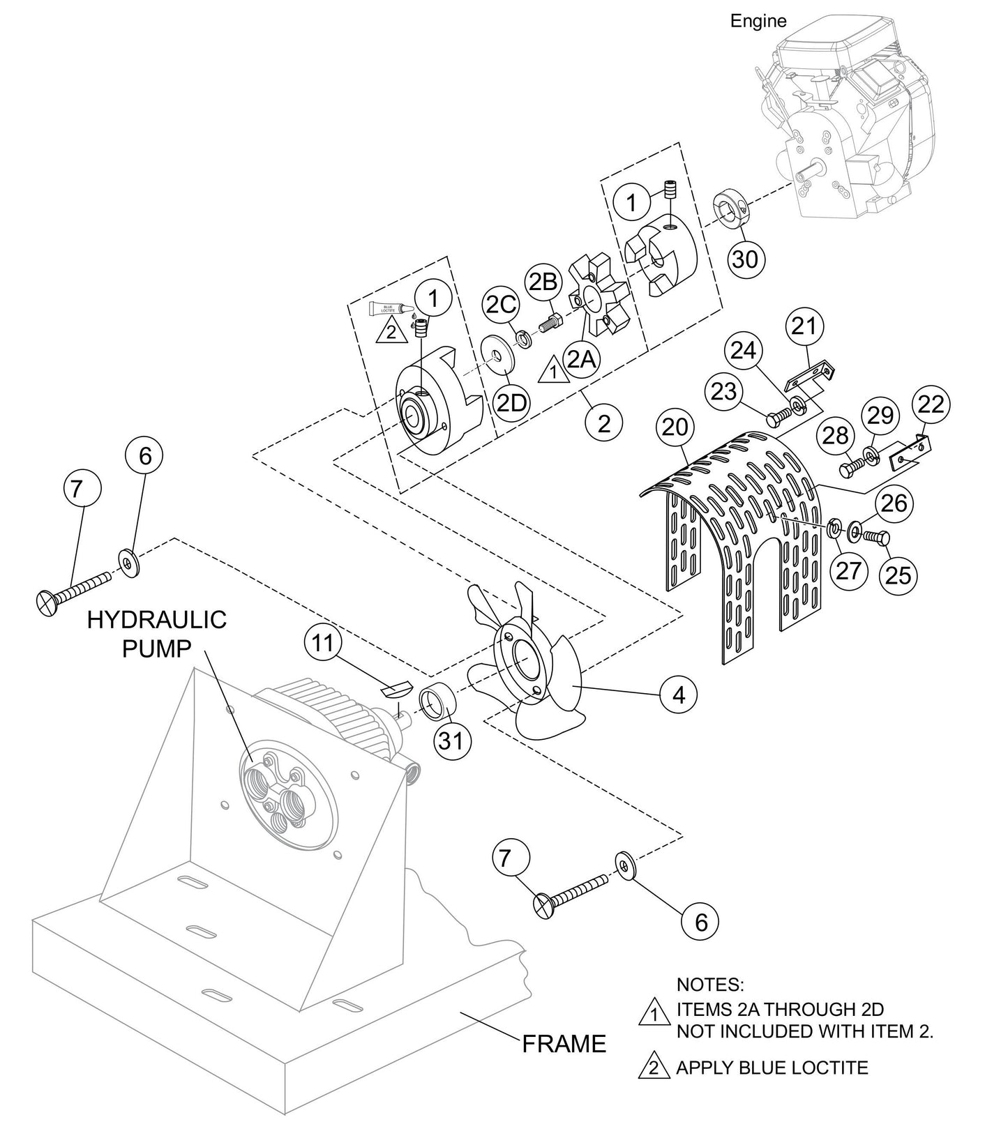 WBH-21EFP Eaton Pump And Coupling Assembly Parts by Multiquip Whiteman