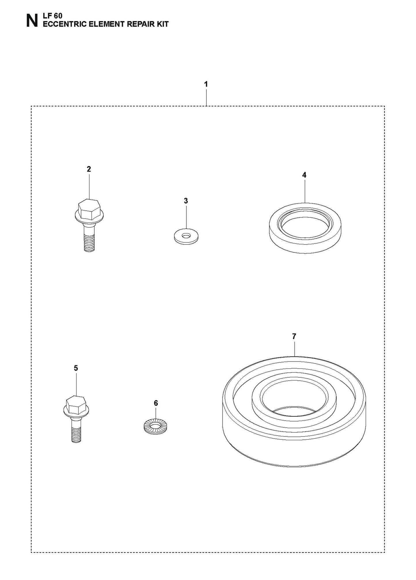 Eccentric Element Repair Kit Parts For LF 60 LAT By Husqvarna