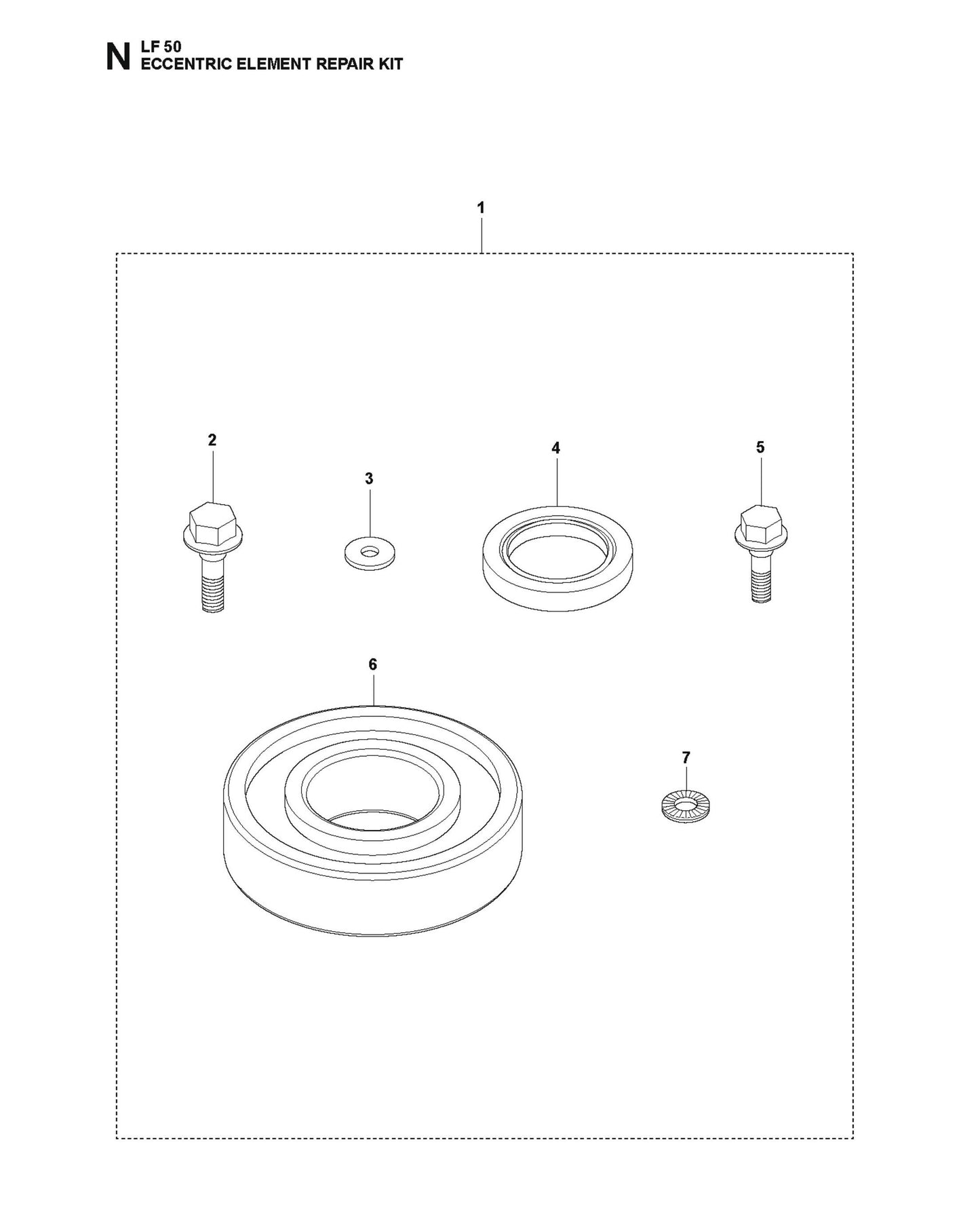Eccentric Element Repair Kit Parts For LF 50 L By Husqvarna