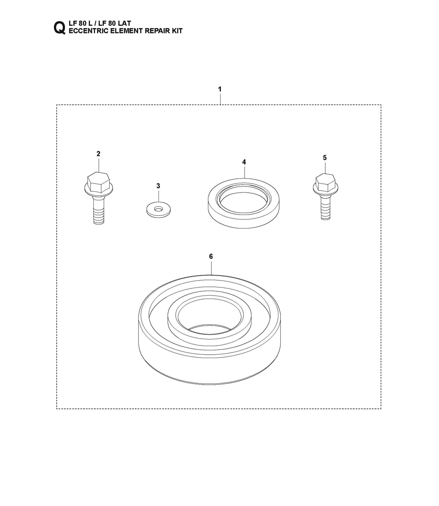 Eccentric Element Repair Kit Parts For LF 80 LAT By Husqvarna