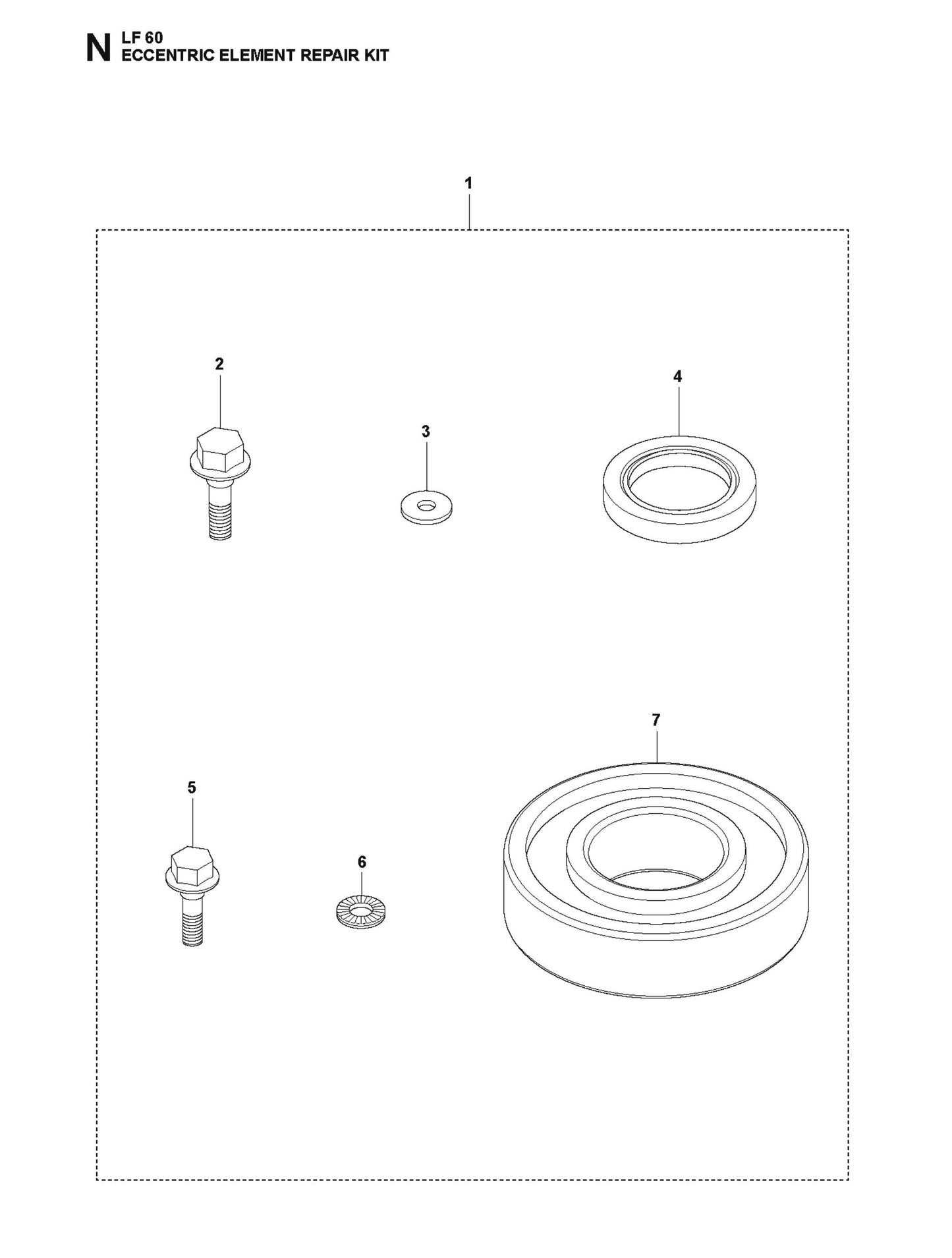 Eccentric Element Repair Kit Parts For LF 60 LA By Husqvarna