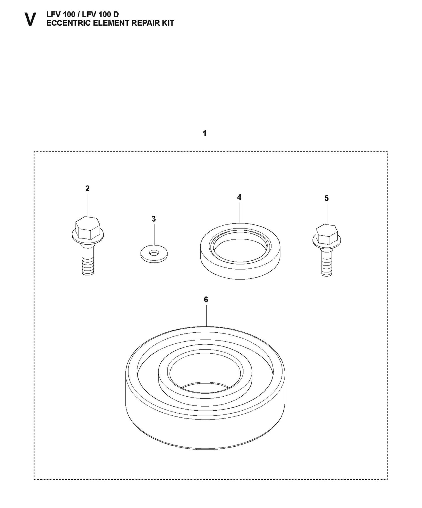 Eccentric Element Repair Kit Parts For LFV 100 D By Husqvarna