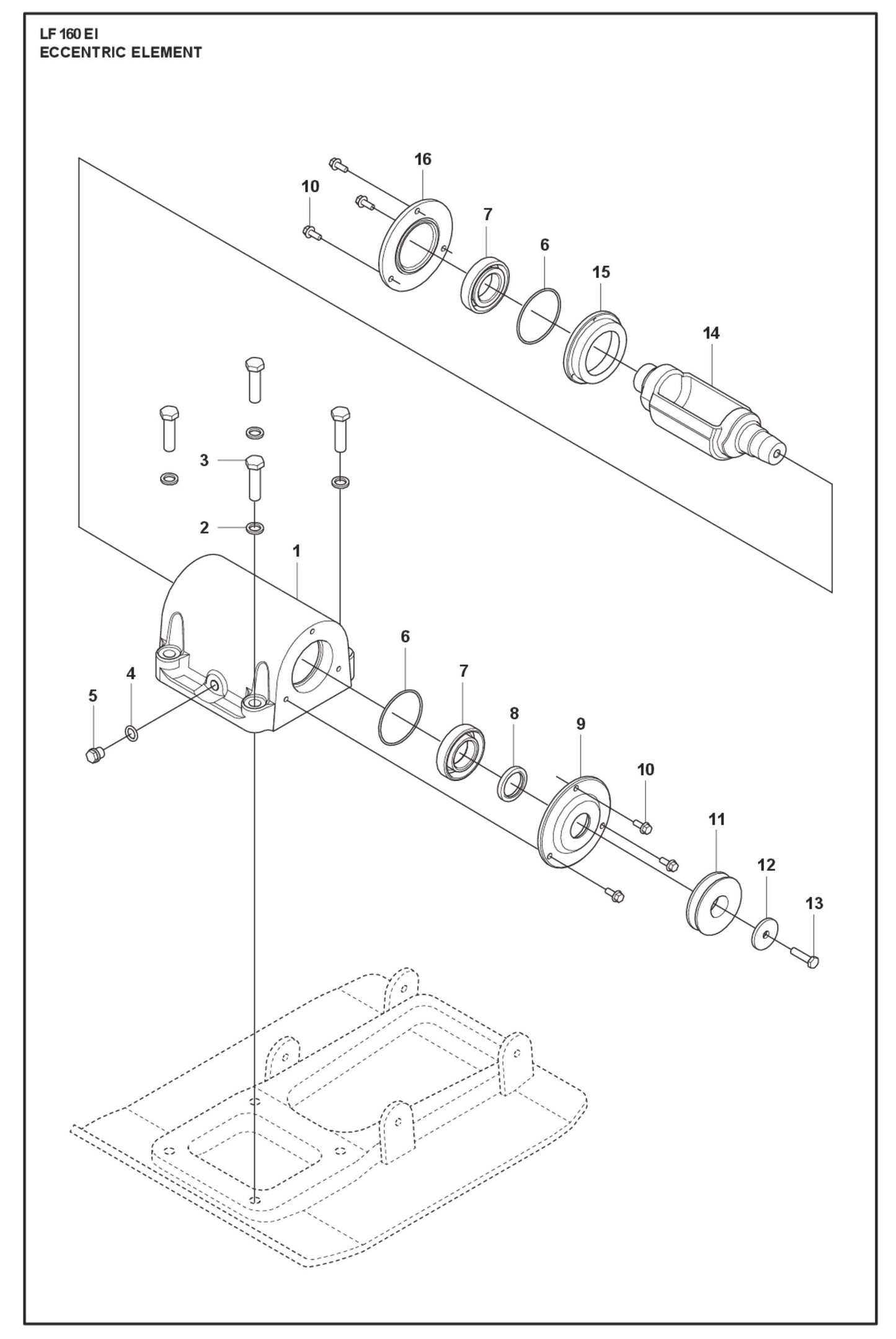 Eccentric Element Parts For LF 160 Corded By Husqvarna