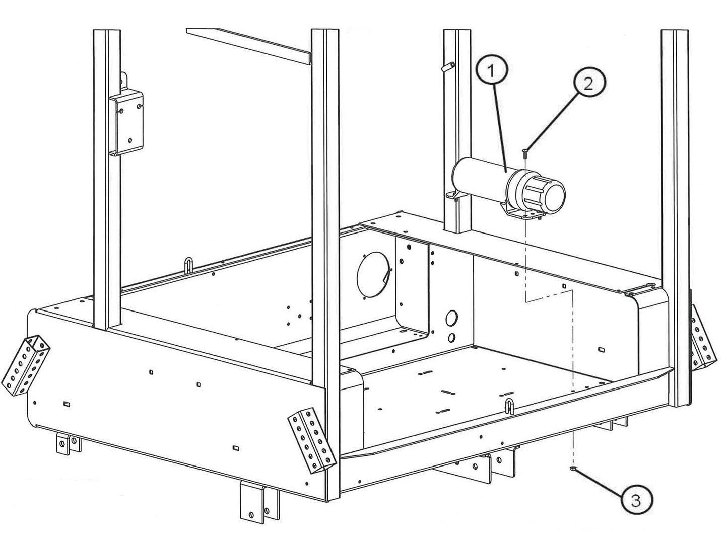 Eclipse AB 2220 SE Arrow Board - Manual Canister Installation Assembly Parts By Allmand