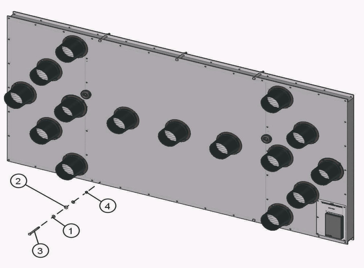 Eclipse AB 2220 SE Arrow Board - Arrowboard Sign Hardware Assembly Parts By Allmand