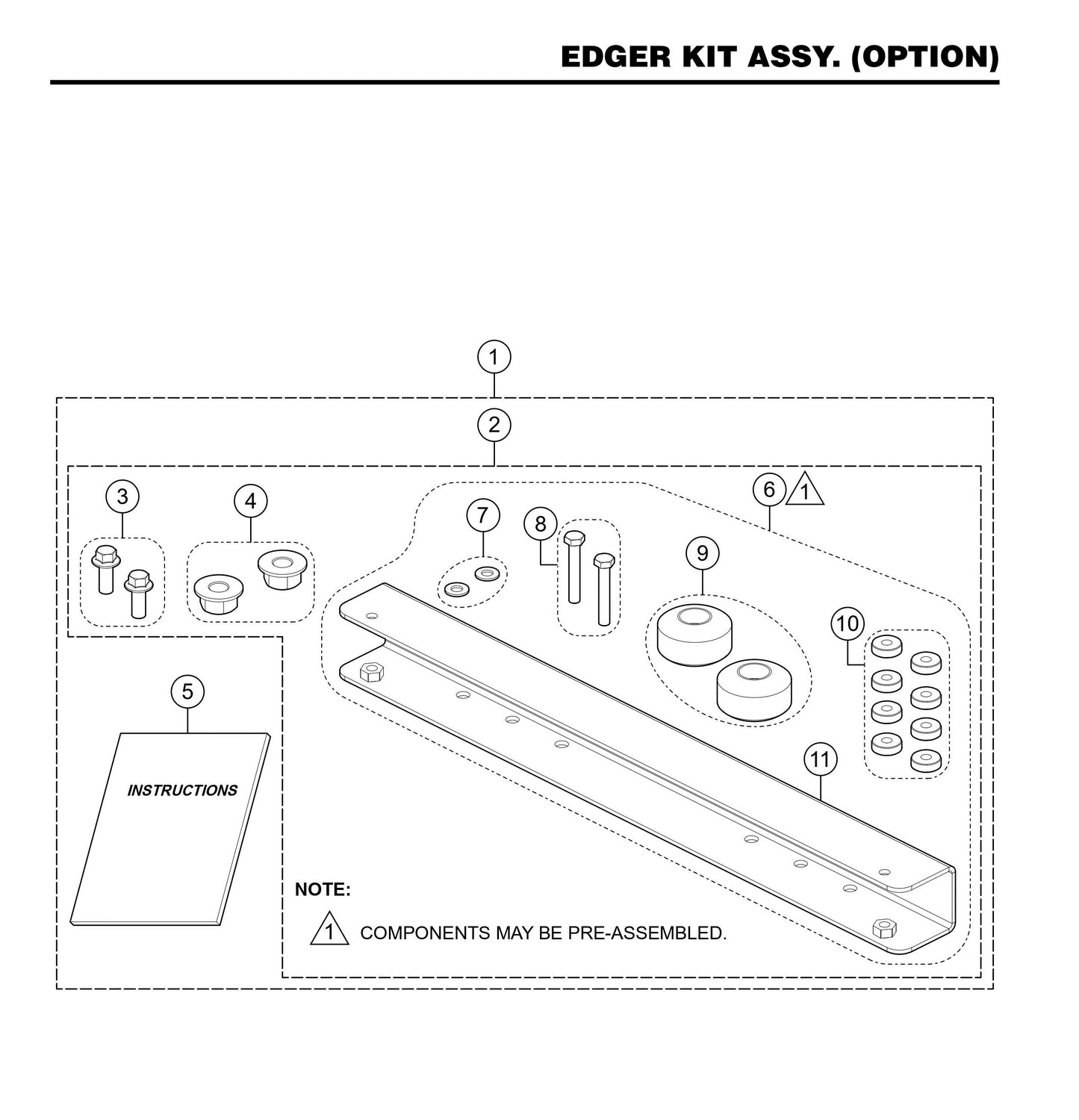 LD6 Edger Kit Assembly (Option)