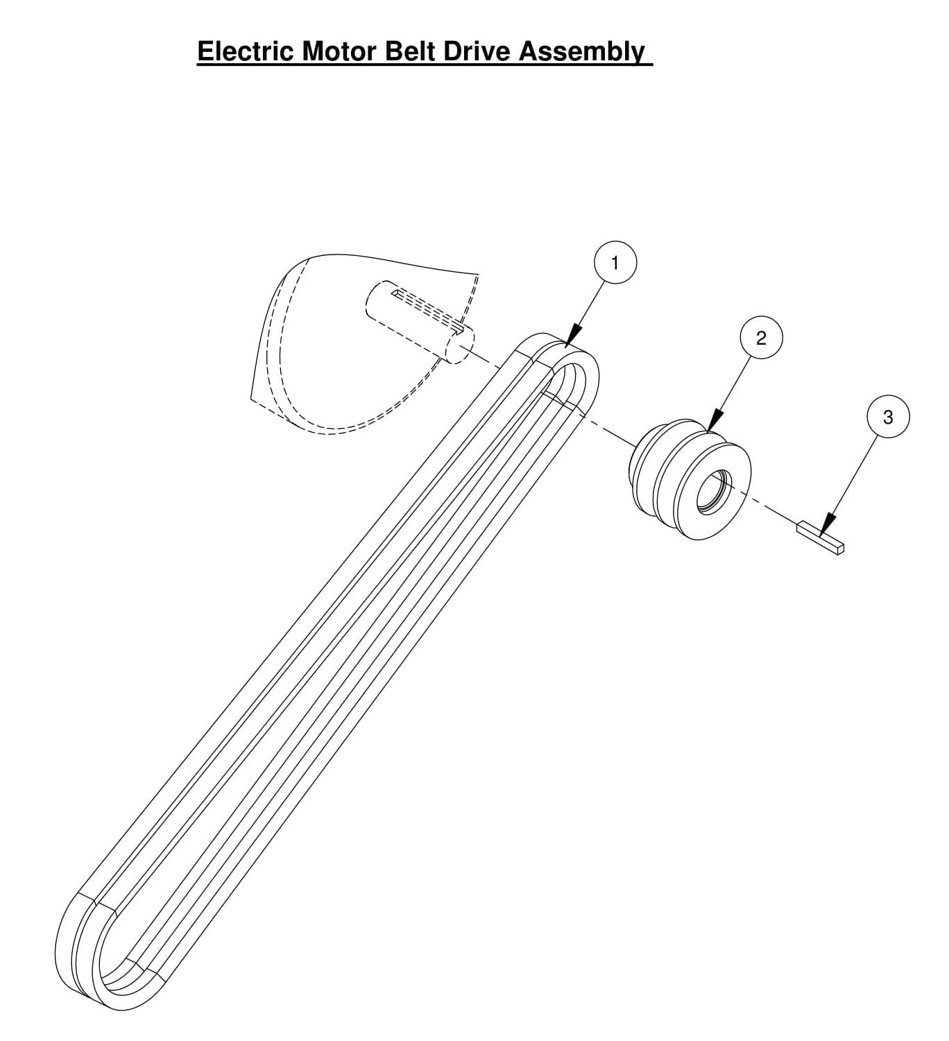 CC500MXL2 Electric Motor Belt Drive Assembly