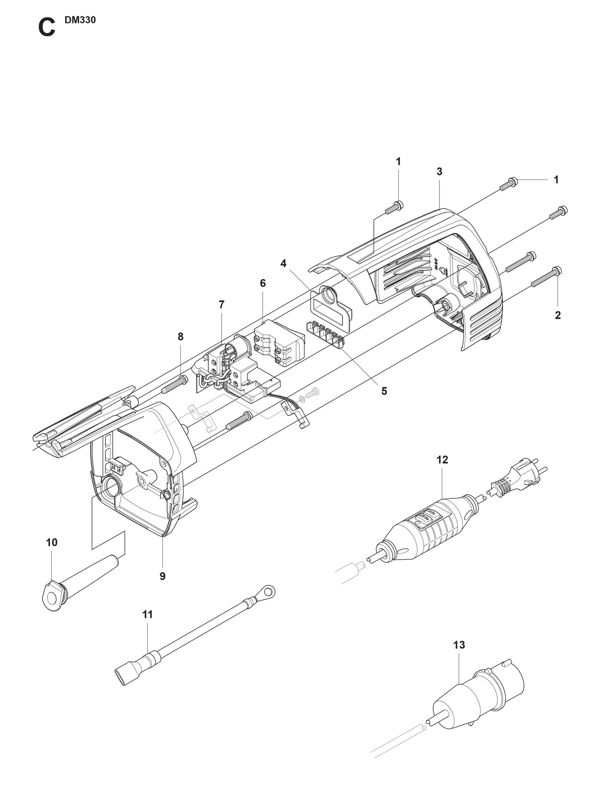 Electrical Parts for DM 330 By Husqvarna