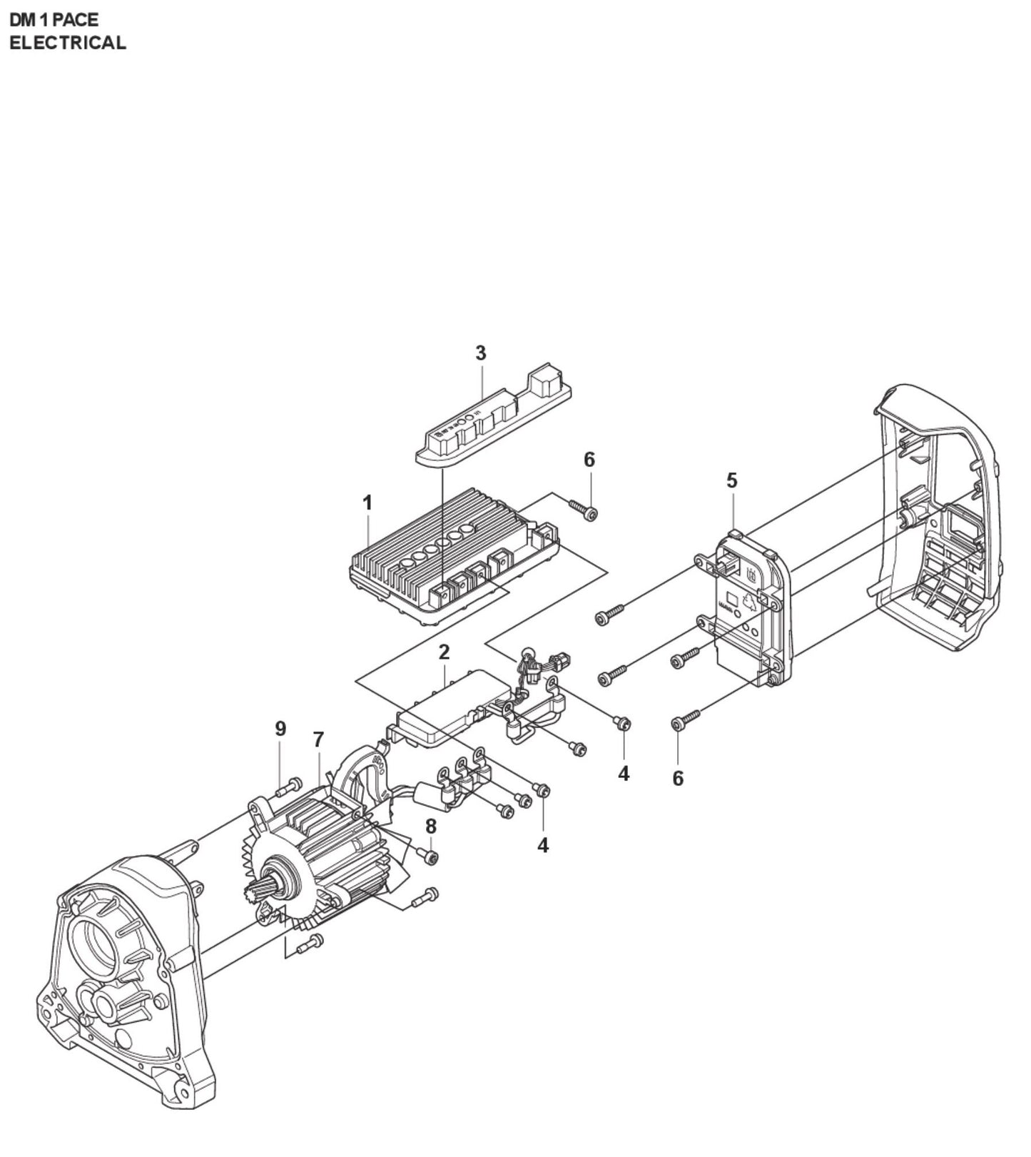 Electrical Parts for DM 1 PACE By Husqvarna