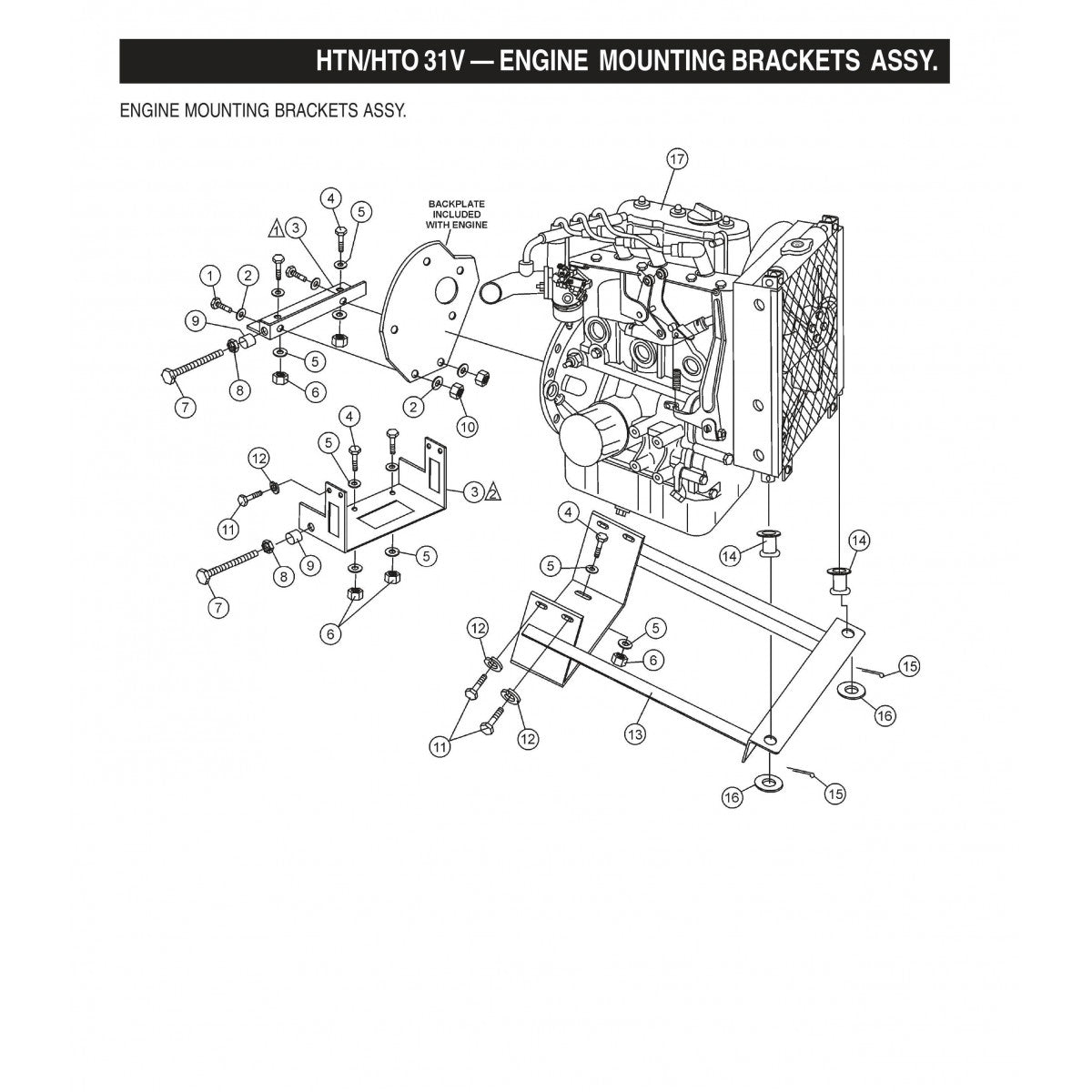 HTN-31VTCSL5 HTO-31VTCSL5 Engine Mounting Brackets Assembly
