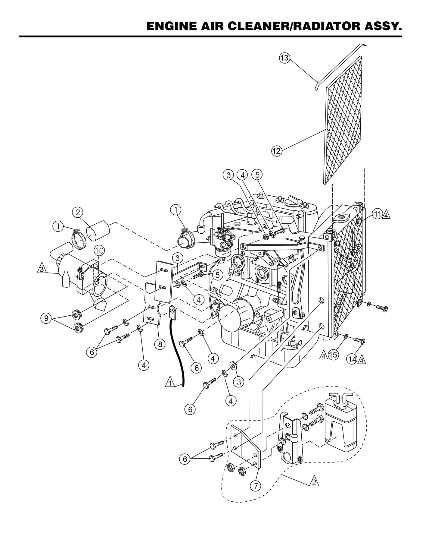 HHN31VTCSL5 Engine Air Cleaner/Radiator Assembly