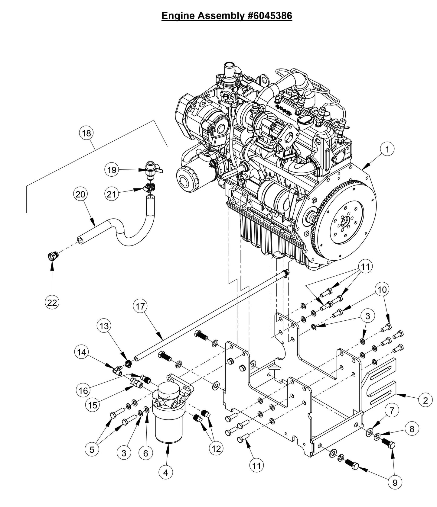 CC4144DXL-3 Engine Assembly