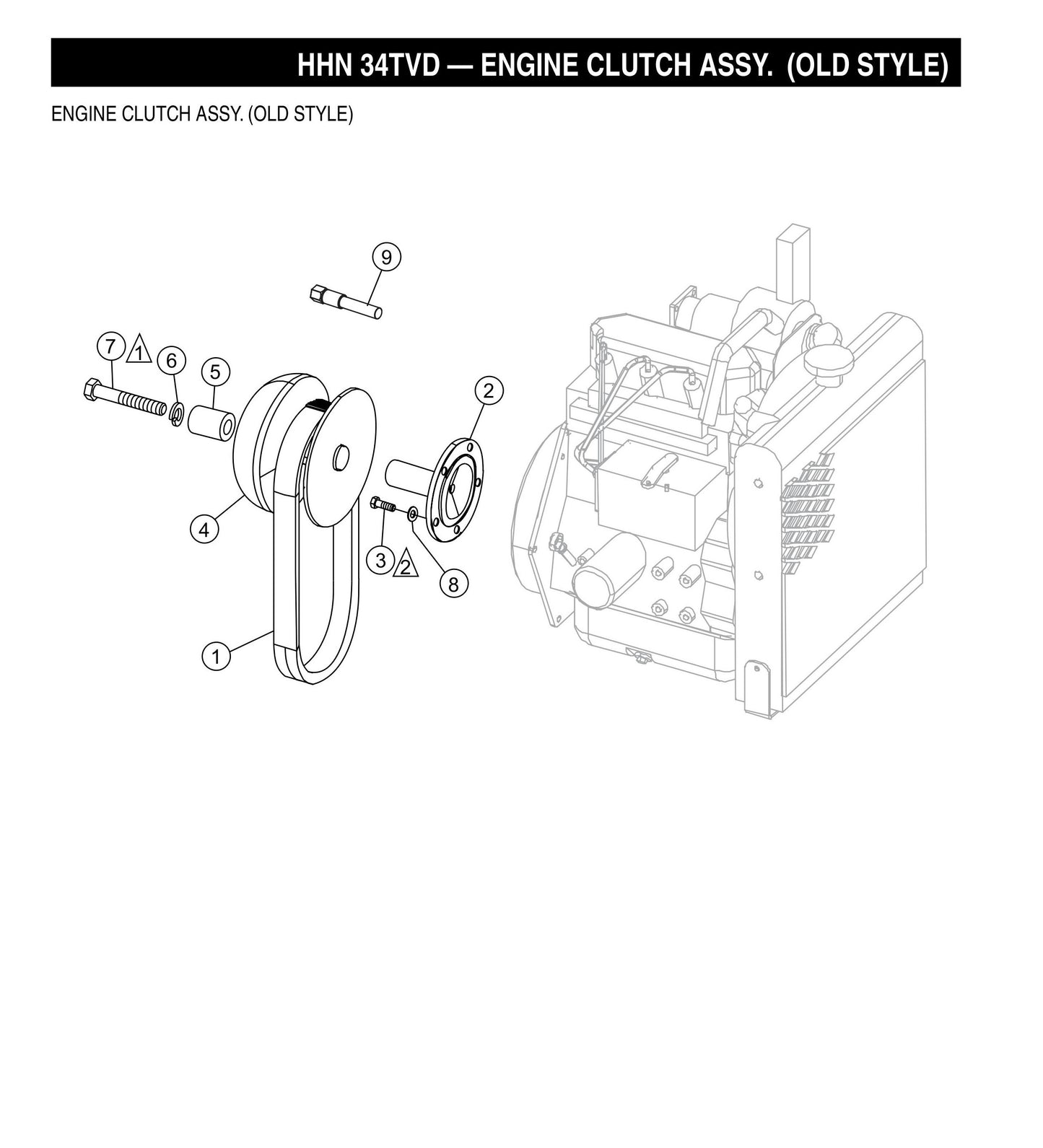 HHN-34TVD Engine Clutch Assembly (Old Style)