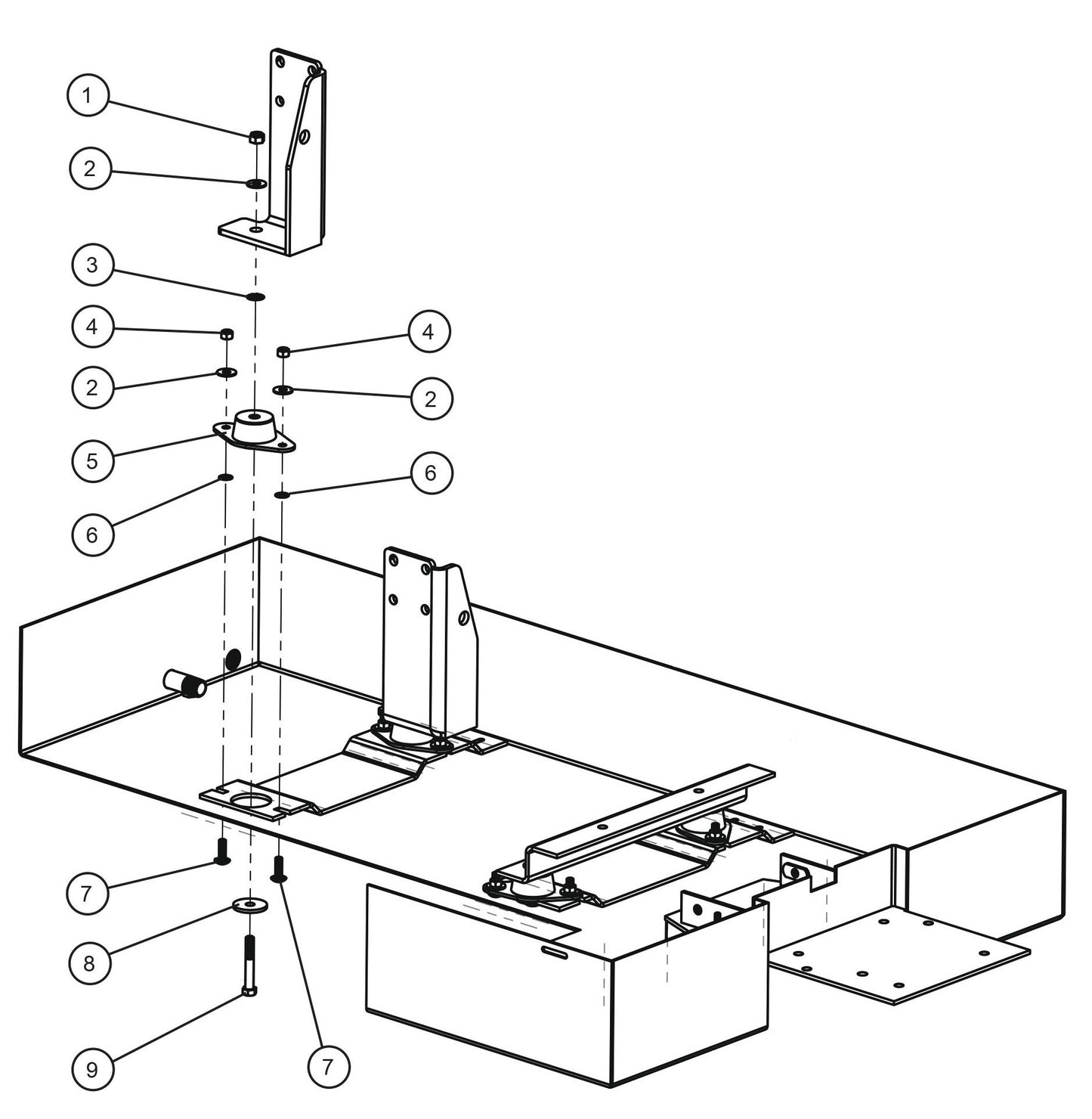 CE V-Series Night Lite Pro II Engine Isolator Mounts Manual Canister Parts By Allmand