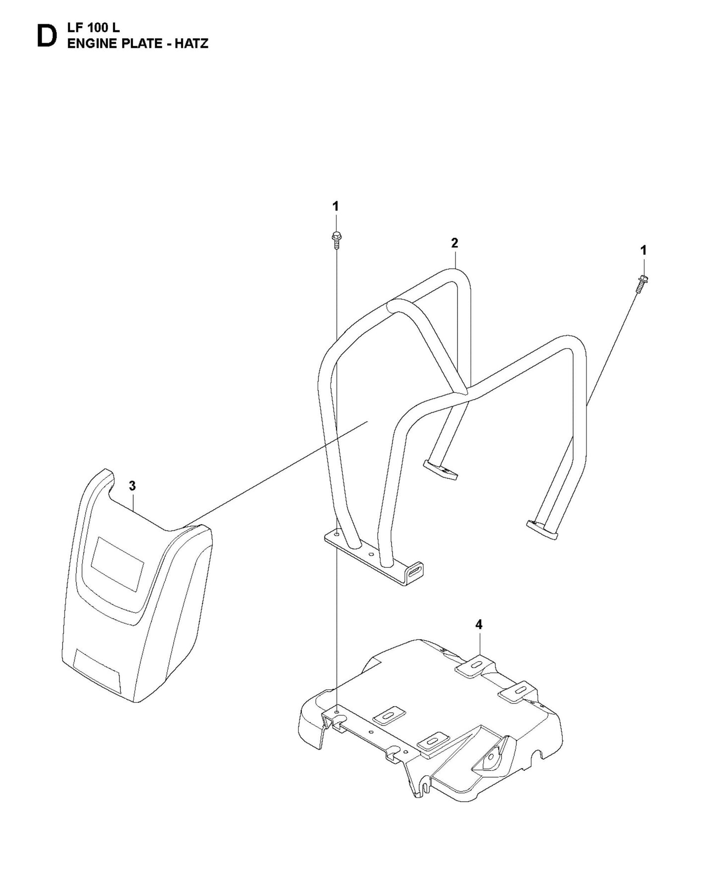 Engine Plate-Hatz Parts For LF 100 L Diesel By Husqvarna