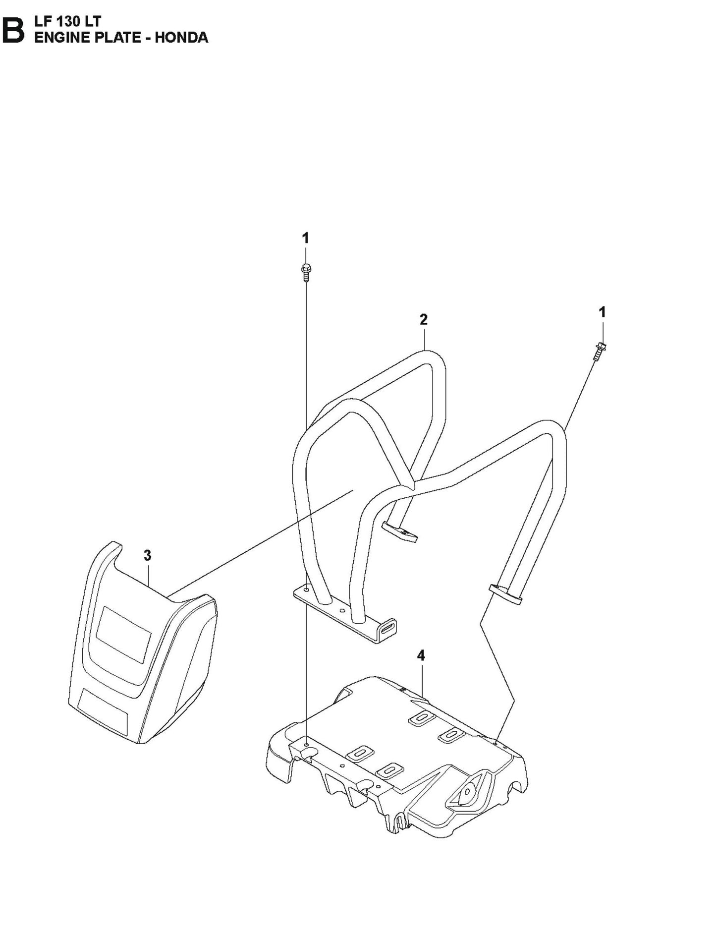 Engine Plate-Honda Parts For LF 130 LT Petrol By Husqvarna