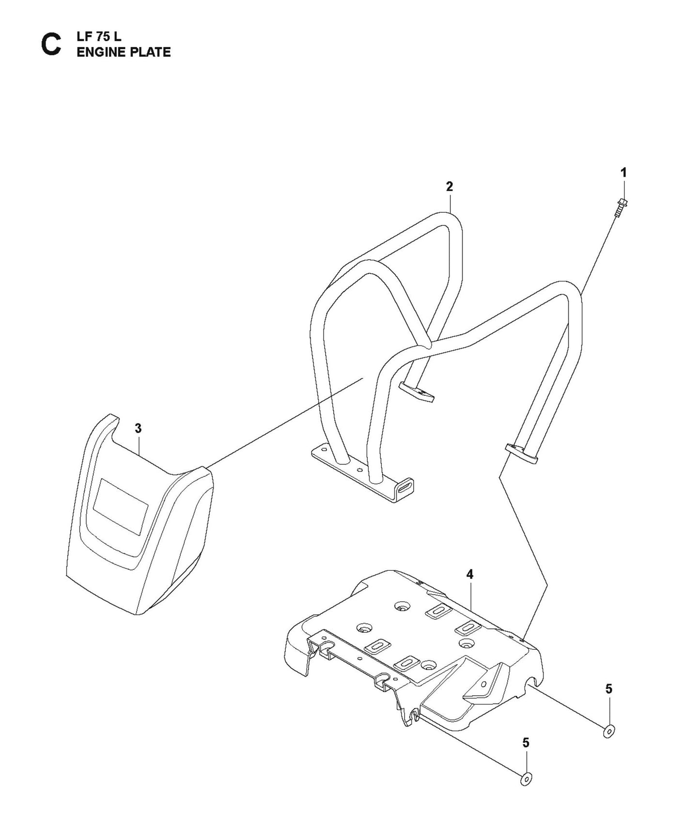 Engine Plate Parts For LF 75 LAT By Husqvarna
