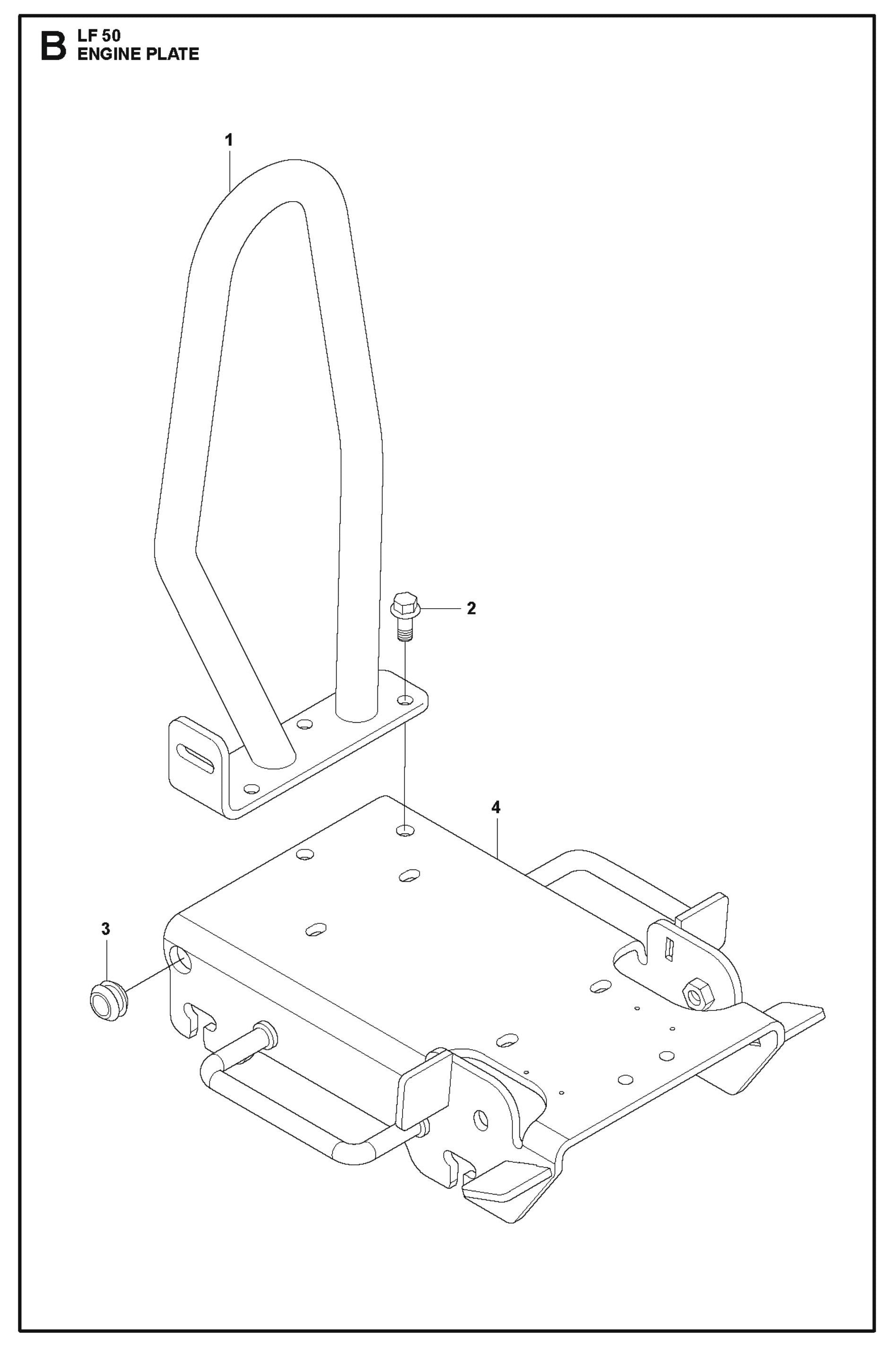 Engine Plate Parts For LF 50 L By Husqvarna