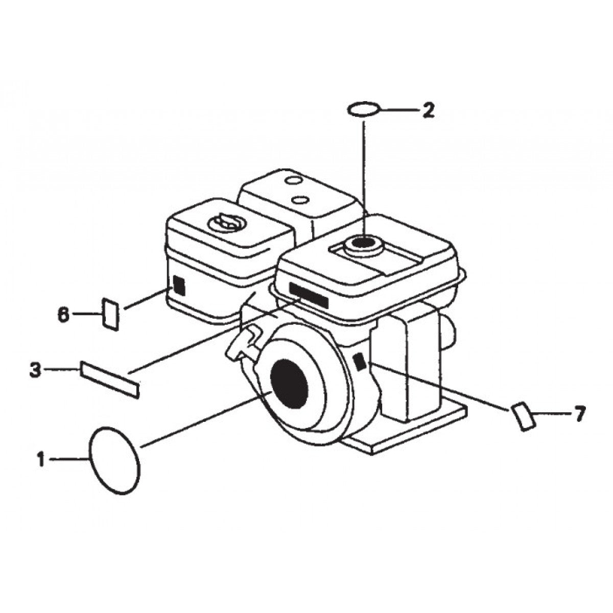 Epoxy HONDA GX160K1QA2 ENGINE — Label Assembly Parts By Multiquip