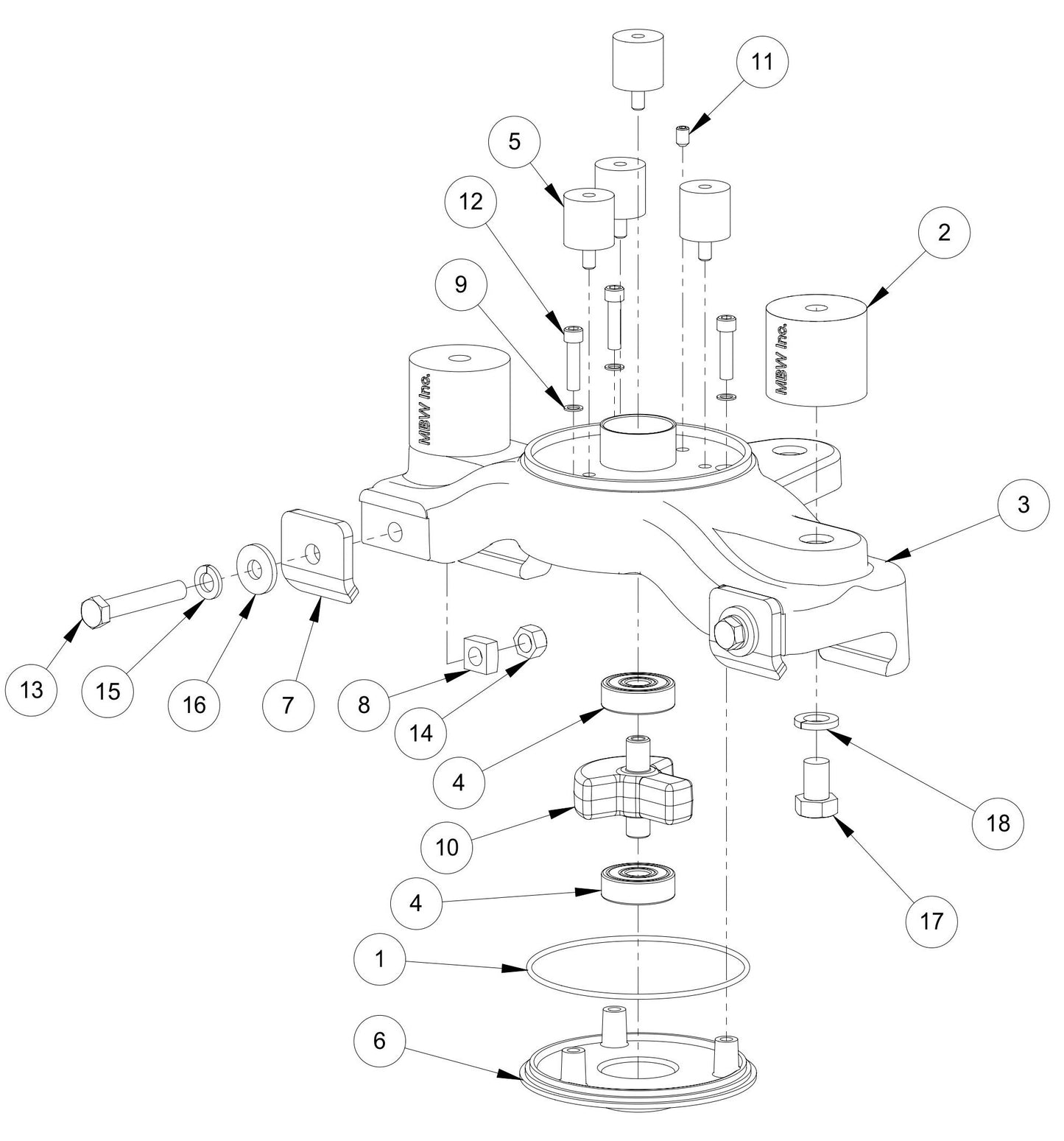 WS500H Exciter Assembly Parts By MBW
