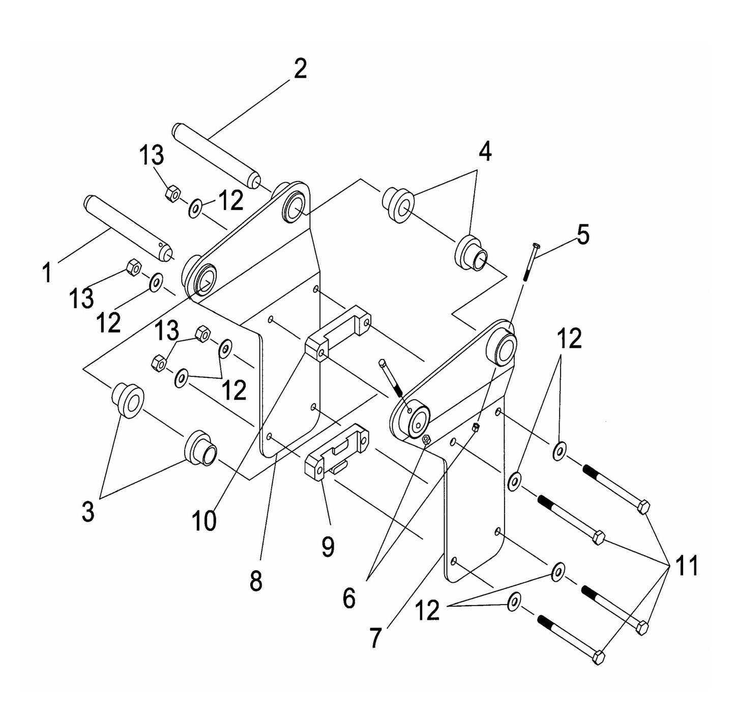 KF4 (Serial No.1001-5000) Side Plate Mounting Assembly Parts