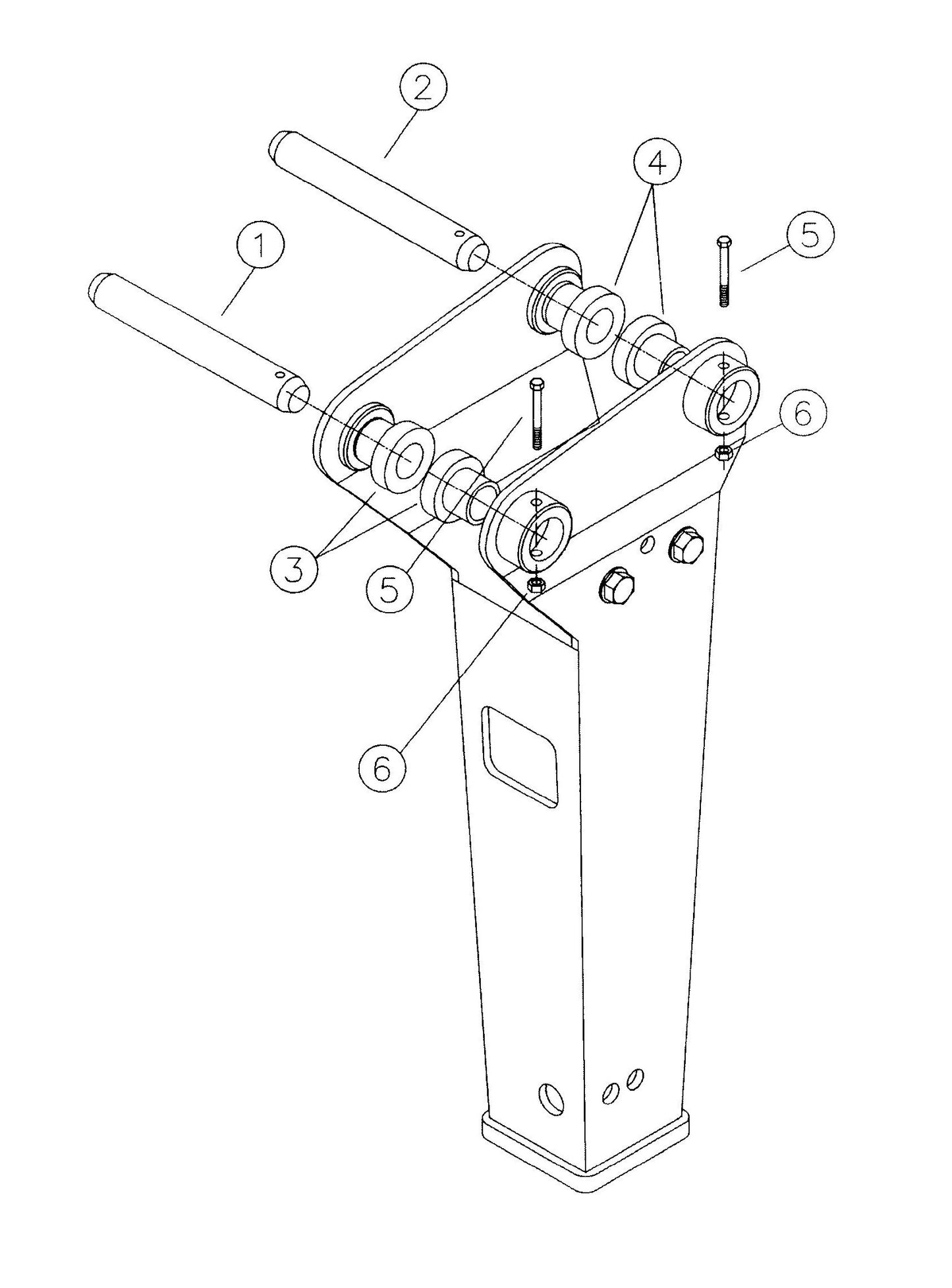 KF4 (Serial No.1001-5000) Mounting Pin Kit Assembly Parts