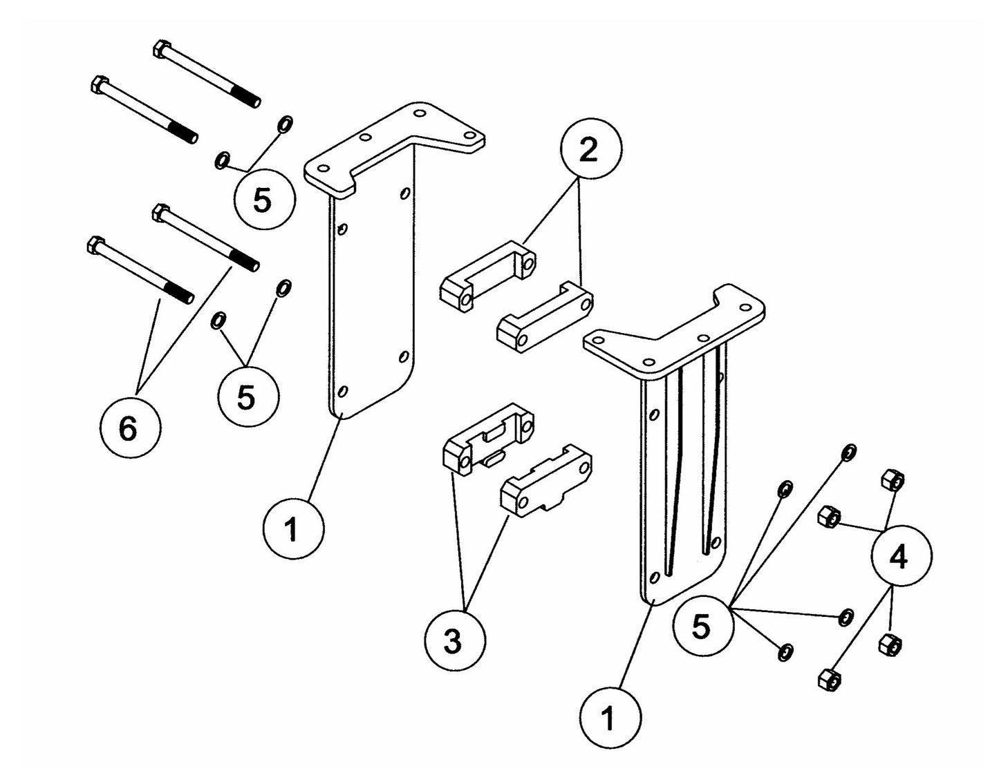 KF4 (Serial No.1001-5000) Flange Side Plate Mounting Assembly Parts
