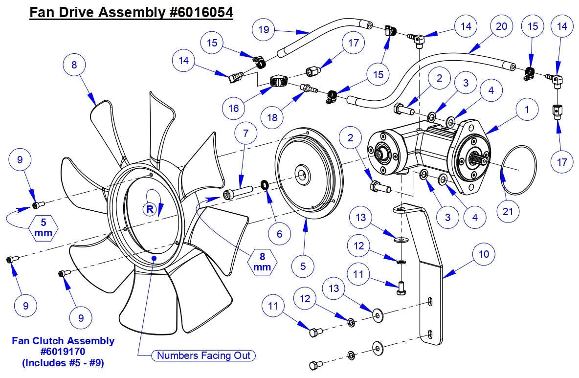 CC9074DK Fan Drive Assembly Parts