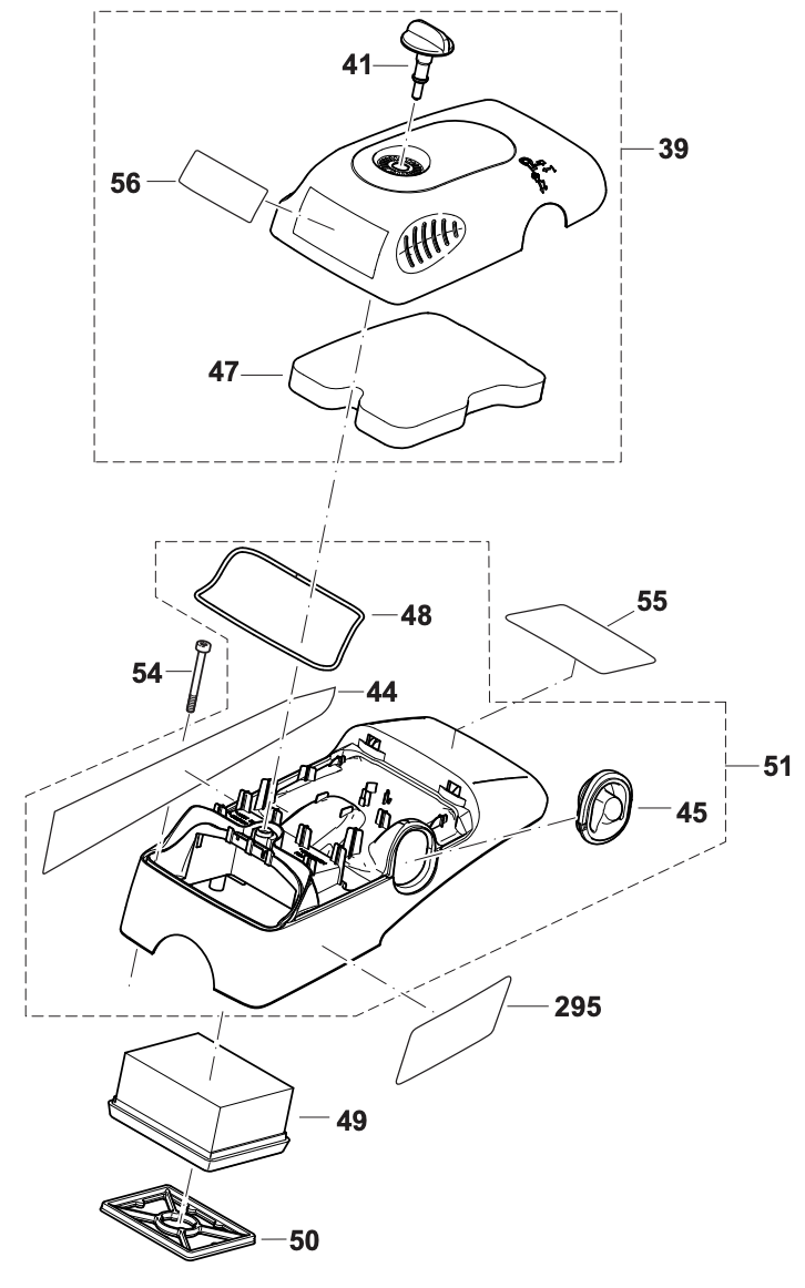 FC7312 FC7314 FC8116 Fig(2) Clutch, sprocket guard, muffler Assembly Parts