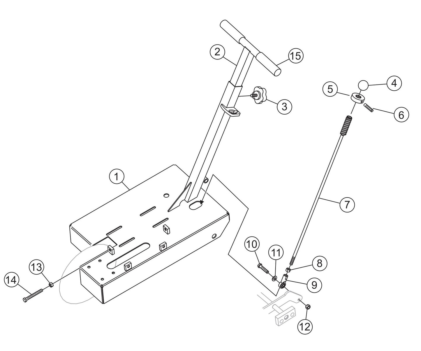 Handle And Depth Adjuster Assembly Parts For FCG1-6HA Series by Multiquip