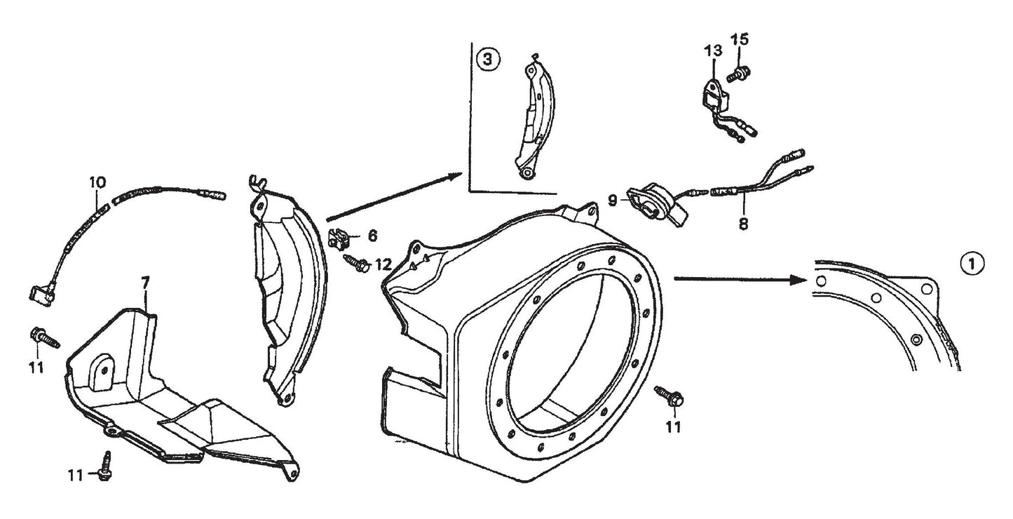 HONDA GX200QXC9 Fan Cover Assembly Parts For FCG1-6HA Series by Multiquip