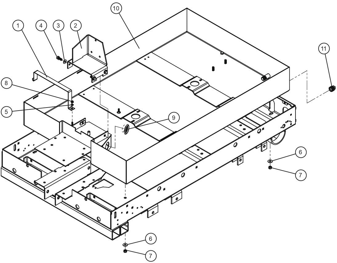 V Series Night-Lite Pro II FCS Tray Group Parts By Allmand