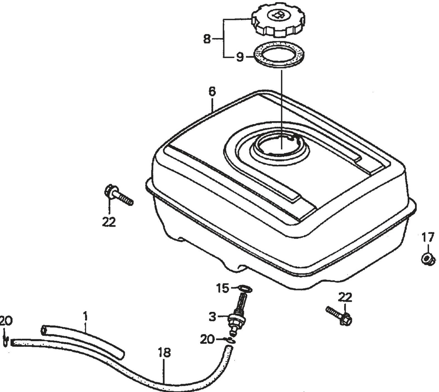 Honda GX390K1QWT2 Engine Fuel Tank Assembly Parts For SP2 CE13H20 SCE13H20 SCE20H20 By Multiquip