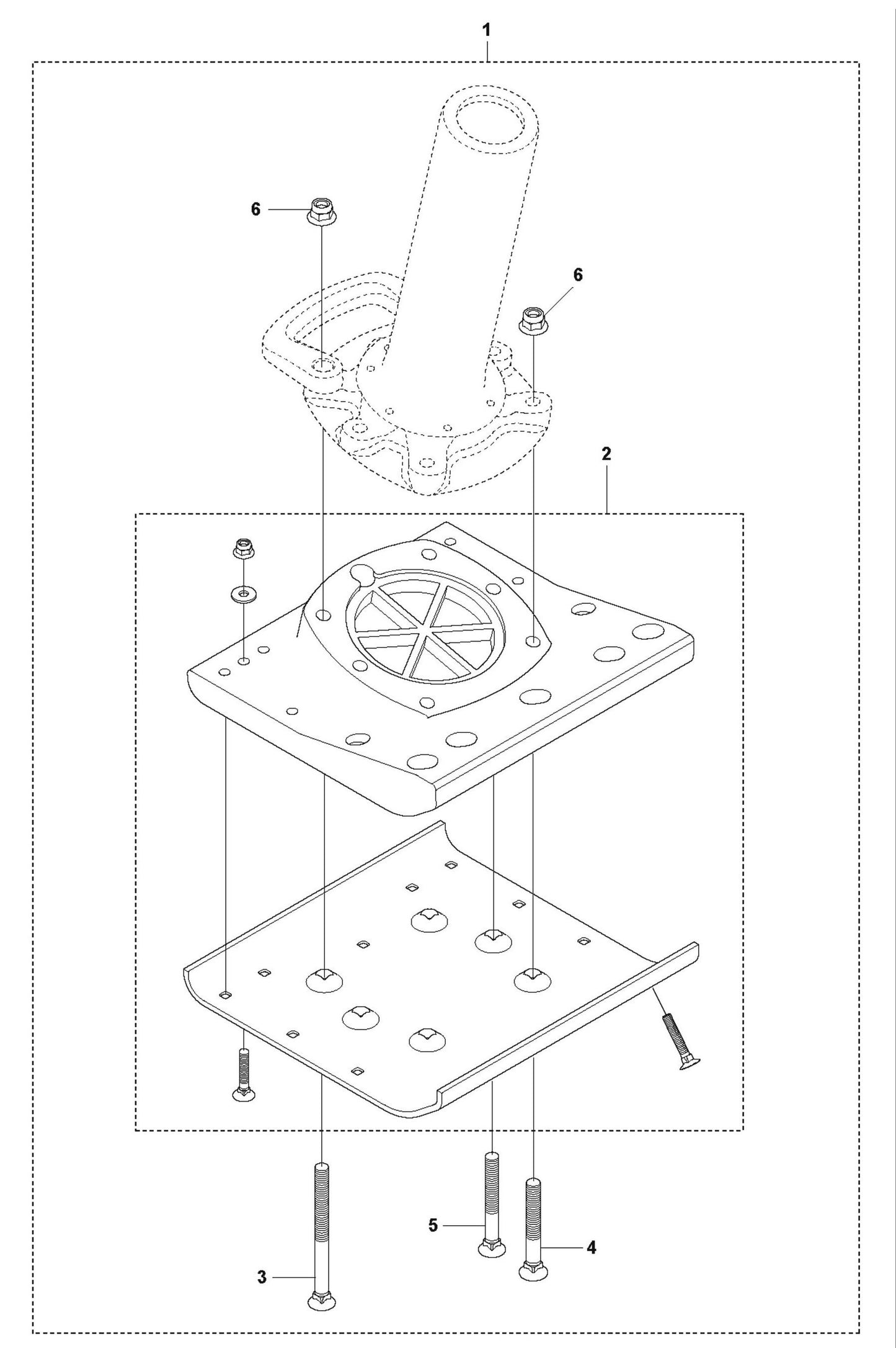 LT 800 Foot 330 mm (13") Repair Kit Assembly Parts by Husqvarna