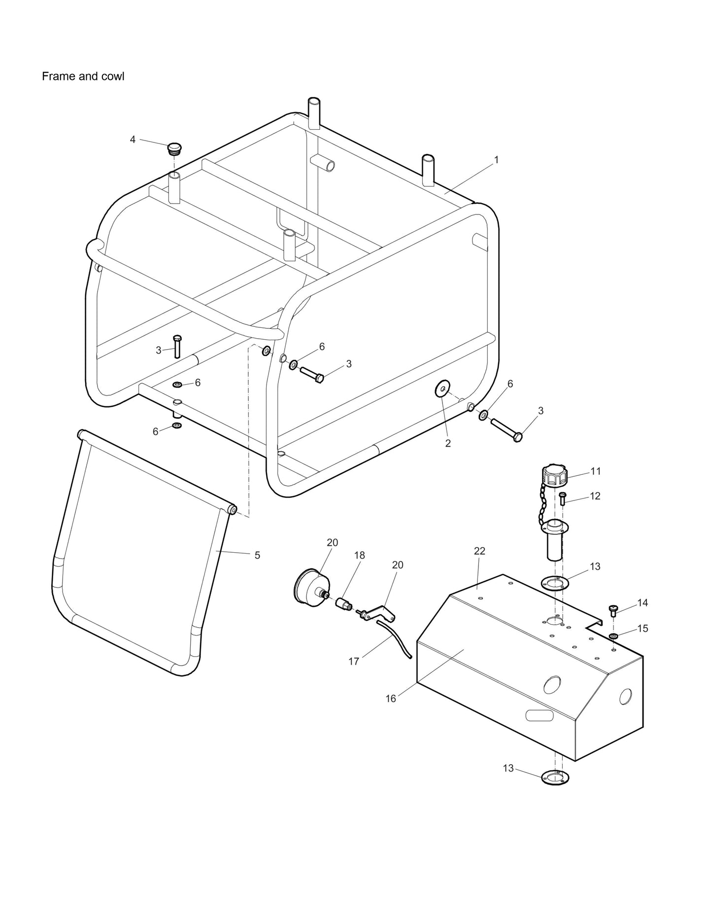 PAC E 6 s/n BGF0000474 - BGF098978 Hydraulic Powerpack Frame And Cowl Assembly Parts By Chicago Pneumatics