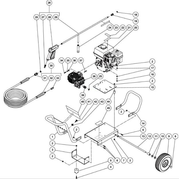 CA-2403-1MMS (sn:0-10863746) Frame Assembly Parts by Mi-T-M