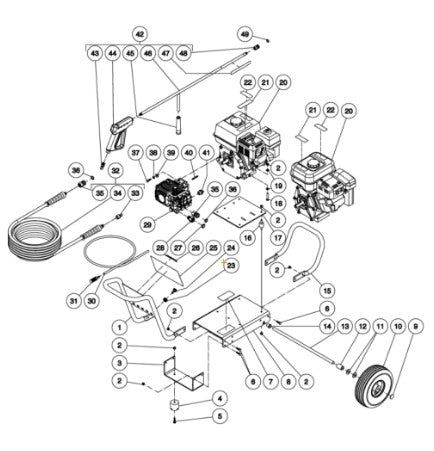 CA-2703-0MHB, CA-2703-0MRB (sn:0-10173072) Frame Assembly Parts By Mi-T-M