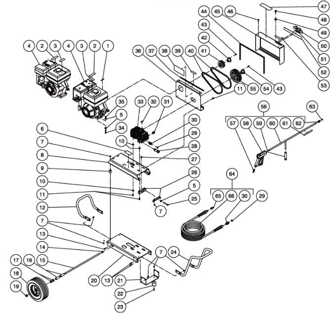CBA-2504-0MHB, CBA-2504-0MRB (sn:0-10202373) Frame Assembly Parts by Mi-T-M
