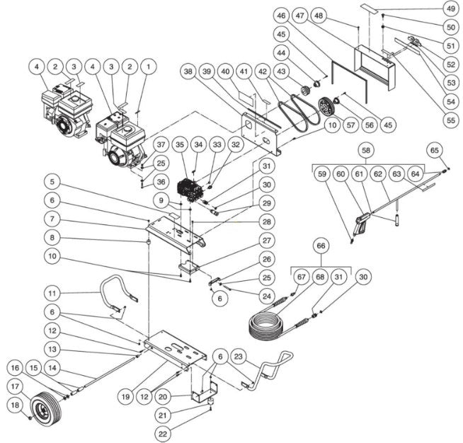 CBA-3003-0MHB/0MRB (sn:10202374-10239171) Frame Assembly Parts by Mi-T-M