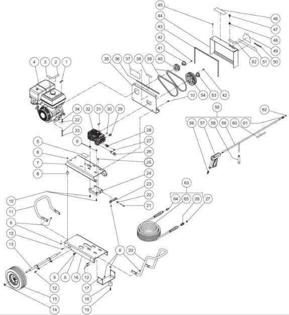 CBA-3504-0MKB/0MRB (sn:0-10734403) Frame Assembly Parts by Mi-T-M