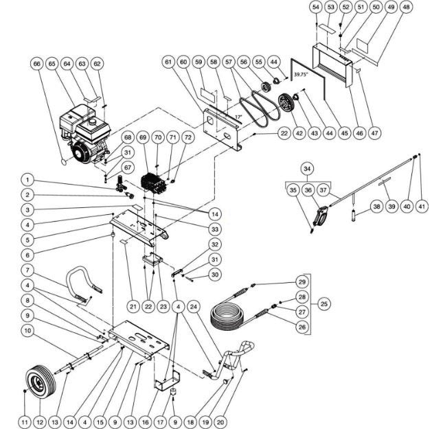 CBA-3504-1MAS (sn:0-99999999) Frame Assembly Parts by Mi-T-M
