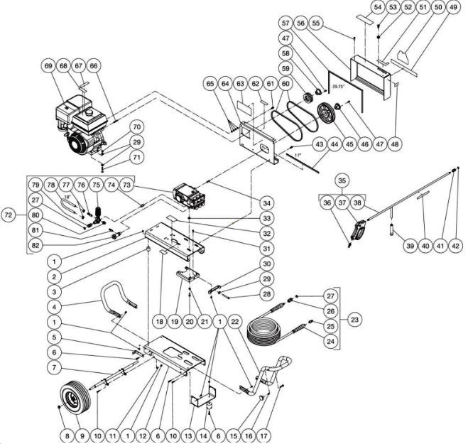 CBA-3504-1MGH (sn:10733132-99999999) Frame Assembly Parts by Mi-T-M