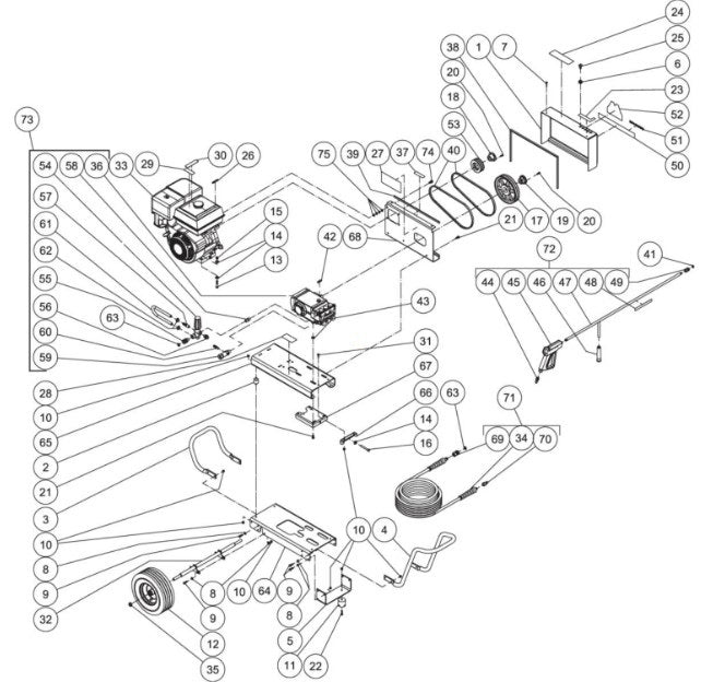 CBA-3504-1MHB (sn:0-10731626) Frame Assembly Parts by Mi-T-M