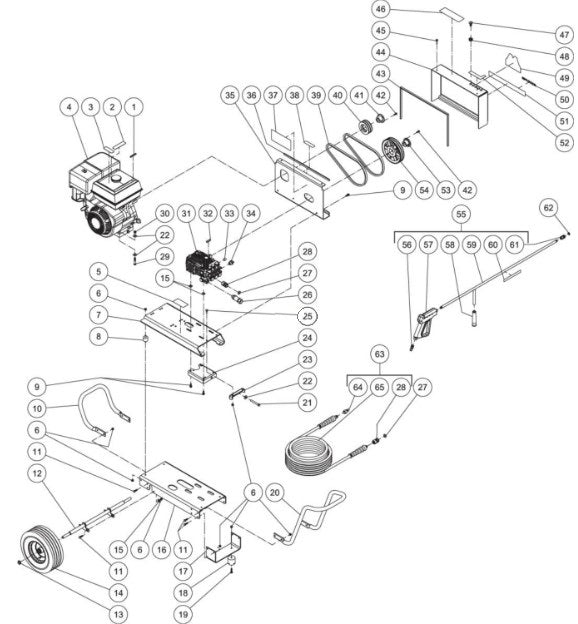 CBA-4004-0MHB (sn:10734404-99999999), CBA-4004-0MKB (sn:0-10734403) Frame Assembly Parts by Mi-T-M