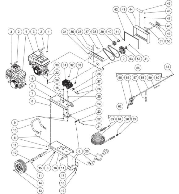 CBA-4004-0MHB (sn:10239172-10455300), CBA-4004-0MRB (sn:0-10239171), CBA-4004-0MRB (sn:10239171-10455300) Frame Assembly Parts by Mi-T-M