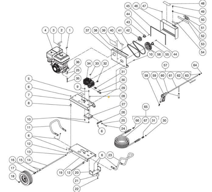 CBA-4004-0MHB (sn:10202374-10239171) Frame Assembly Parts by Mi-T-M