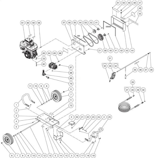 CBA-4004-1FHA (sn:10826178-99999999) Frame Assembly Parts by Mi-T-M