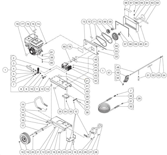 CBA-4004-1MCH (sn:0-99999999) Frame Assembly Parts by Mi-T-M