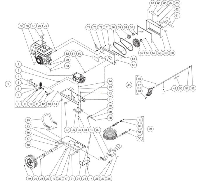 CBA-4004-1MGH (sn:10908760-99999999), CBA-4004-1MGM (sn:0-99999999) Frame Assembly Parts by Mi-T-M