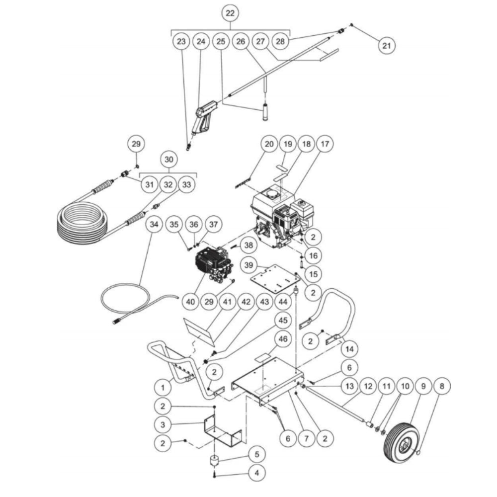 2703-8MHB, 2703-8MRB Frame Assembly Parts By Mi-T-M